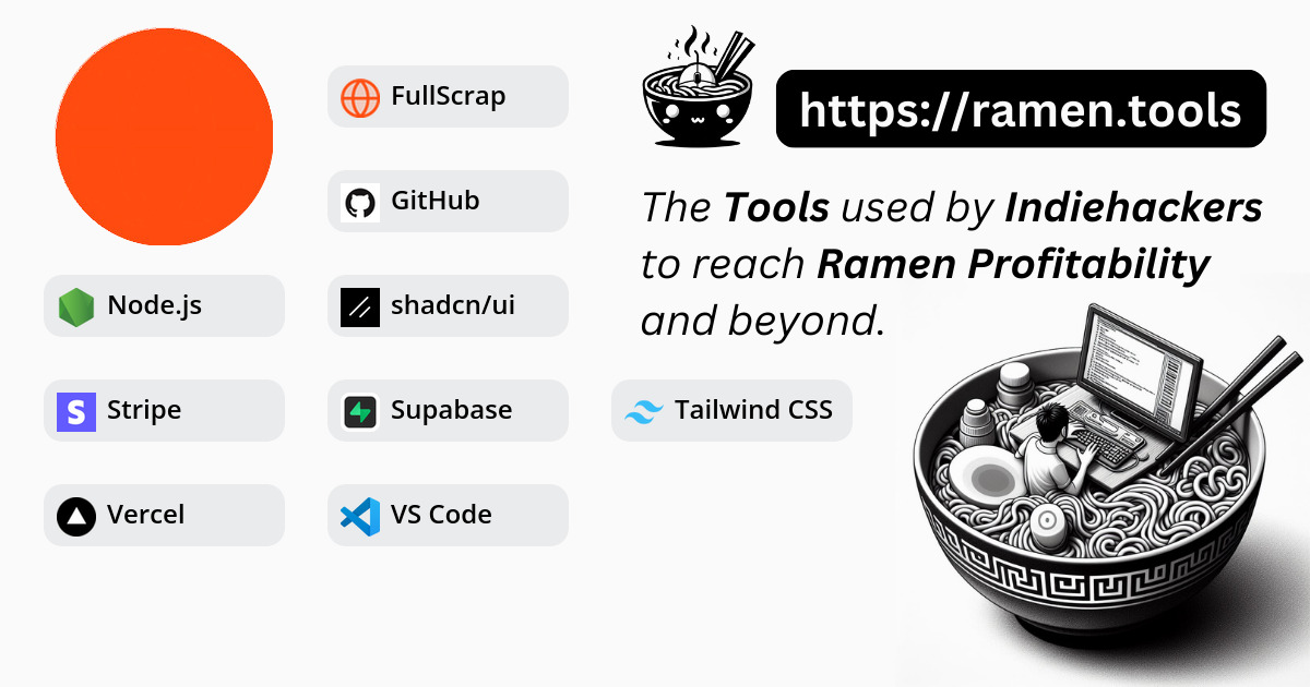 FullScrap's tech stack | ramen.tools