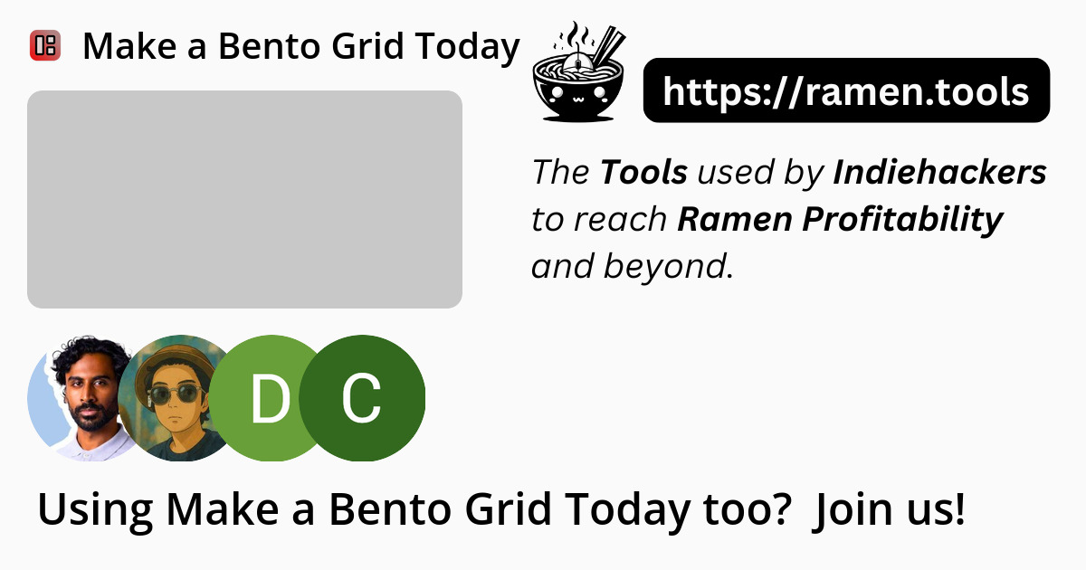 Make a Bento Grid Today | ramen.tools