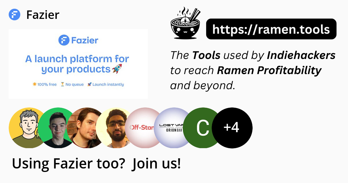 Fazier | ramen.tools